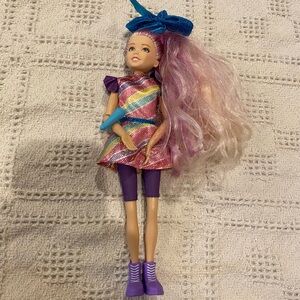 JoJo Siwa 10” Singing Doll Nickelodeon Tested & Works. Blue Bow, Striped Dress
